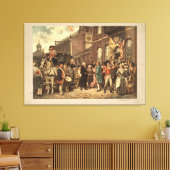 フィラデルフィアでのワシントンの就任式 キャンバスプリント (インサイチュ (リビング))