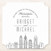 フィラデルフィアでの愛 |シティスカイラインへようこそ ペーパーコースター (正面)