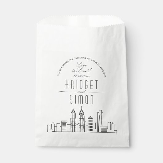 フィラデルフィアでの愛 |結婚式の引き出物バッグ フェイバーバッグ (正面)