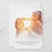 フィラデルフィアで私に参加 |ブライダルパーティ要求 招待状 (裏面)