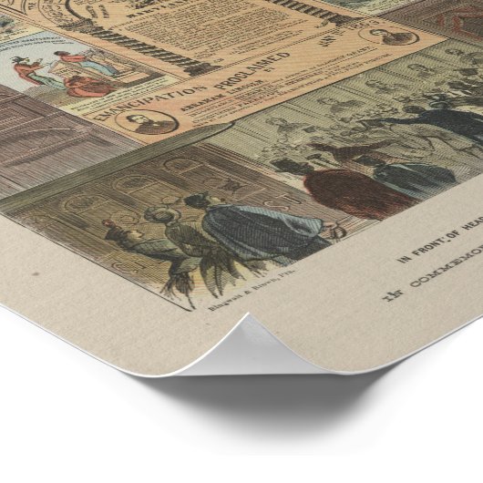 フィラデルフィアにおける色連隊の採用 ポスター (角)