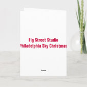 フィラデルフィアのクリスマスカイ シーズンカード (裏面)