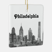 フィラデルフィアのスカイラインがエッチング セラミックオーナメント (右)