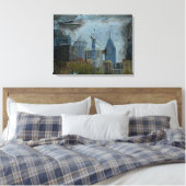 フィラデルフィアのスカイラインザリバーウォーク キャンバスプリント (インサイチュ (寝室))