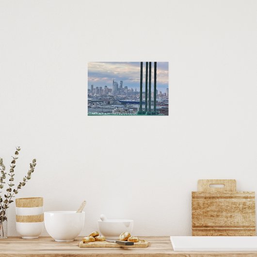 フィラデルフィアのスカイライン写真ポスター ポスター (キッチン)