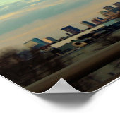 フィラデルフィアのスカイライン写真 ポスター (角)