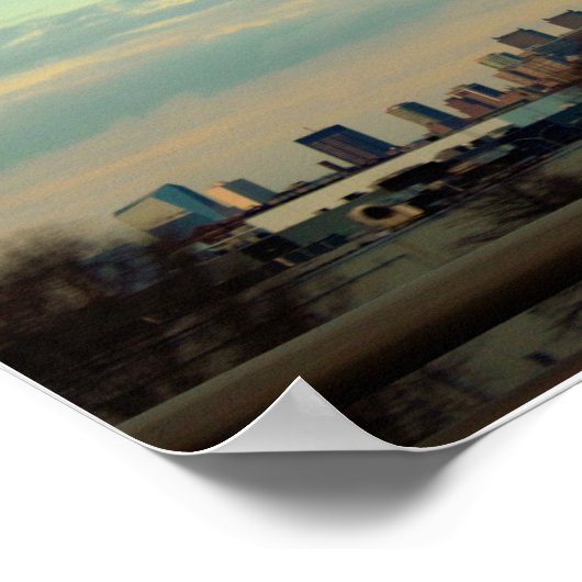 フィラデルフィアのスカイライン写真 ポスター (角)