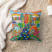 フィラデルフィアのスカイライン枕 クッション (ブランケット)