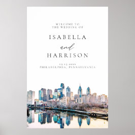 フィラデルフィアのスカイライン目的地の結婚式へようこそ ポスター