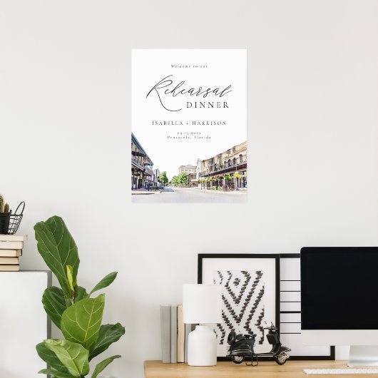 フィラデルフィアのスカイライン目的地の結婚式へようこそ ポスター (ホームオフィス)