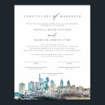 フィラデルフィアのスカイライン結婚証明書 ポスター<br><div class="desc">この婚姻証明書はフィラデルフィア絵を描スカイラインの水彩画を特徴とする。式とカップルのスタイルに合わせて、*ほとんどの*表現を簡単に編集し、フォントを変更する。品質のため最高のに必ずマットの紙を使用し、署名が汚れないようにする。この証結婚明書は、あなたの旅行、目的地、または冒険をテーマにしたお祝いに完璧な追加結婚である。</div>