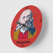 フィラデルフィアのベン・フランクリン編集文字、 ラウンド壁時計 (傾斜)