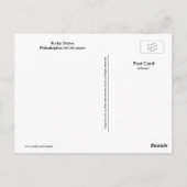 フィラデルフィアのポストカードロッキー像 ポストカード (裏面)