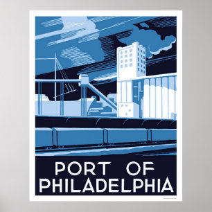 フィラデルフィアのポート1936 WPA ポスター