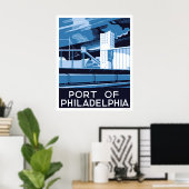 フィラデルフィアのポート1936 WPA ポスター (ホームオフィス)