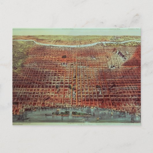 フィラデルフィアの一般見解， 1875 ポストカード (正面)