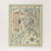 フィラデルフィアの古地図 16x20 ジグソーパズル (縦)