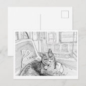 フィラデルフィアの地下鉄の猫（ポストカード） ポストカード (正面/裏面)