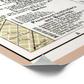 フィラデルフィアの地図1895レプリカ ポスター (角)