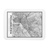 フィラデルフィアの地図 マグネット (横)