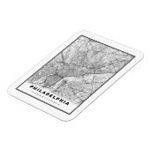 フィラデルフィアの地図 マグネット (左側)