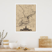 フィラデルフィアの地図 – 1777 ポスター (キッチン)