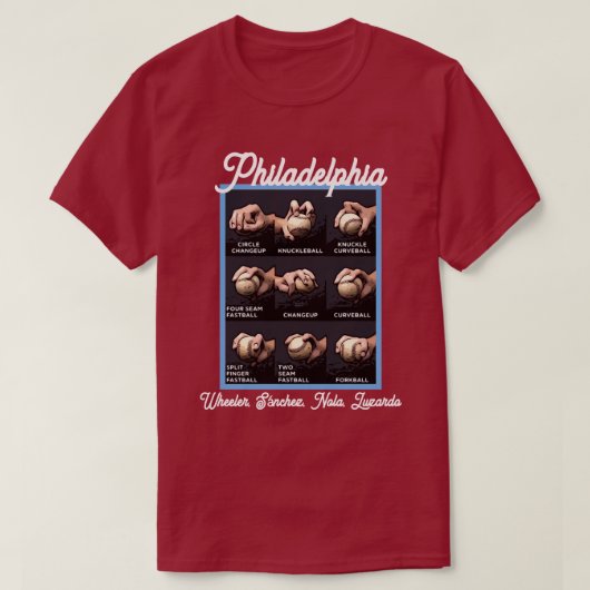 フィラデルフィアの投手 Tシャツ (デザイン正面)