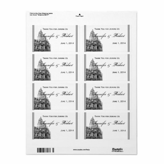 フィラデルフィアの目的地のウォーターボトルラベル ラベル (フルシート)