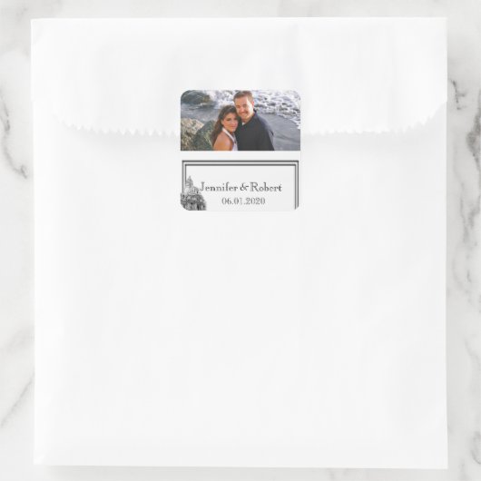 フィラデルフィアの目的地の結婚式の好意ステッカー スクエアシール (バッグ)