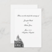 フィラデルフィアの目的地の結婚式の日付を保存 セーブザデート (正面/裏面)