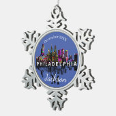フィラデルフィアの落書き スノーフレークピューターオーナメント (右)