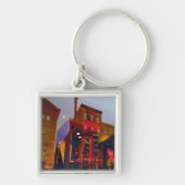 フィラデルフィアの通りへの赤い反射 キーホルダー (正面)
