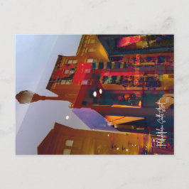 フィラデルフィアの通りへの赤い反射 ポストカード