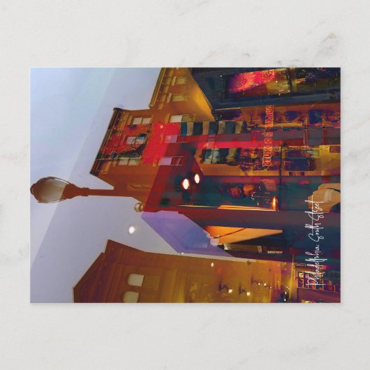 フィラデルフィアの通りへの赤い反射 ポストカード (正面)