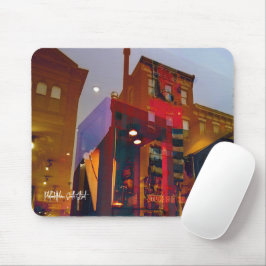 フィラデルフィアの通りへの赤い反射 マウスパッド