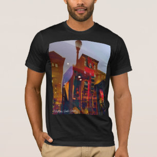 フィラデルフィアの通りへの赤い反射 Tシャツ