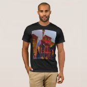 フィラデルフィアの通りへの赤い反射 Tシャツ (正面フル)