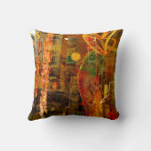 フィラデルフィアの通りへの黄金の反射 クッション (裏面)