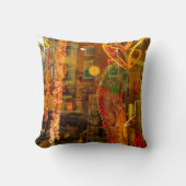 フィラデルフィアの通りへの黄金の反射 クッション (正面)