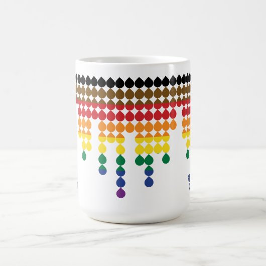 フィラデルフィアゲイプライド州旗の名句Mug コーヒーマグカップ (中央)