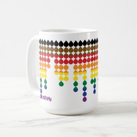 フィラデルフィアゲイプライド州旗の名句Mug コーヒーマグカップ (正面左)