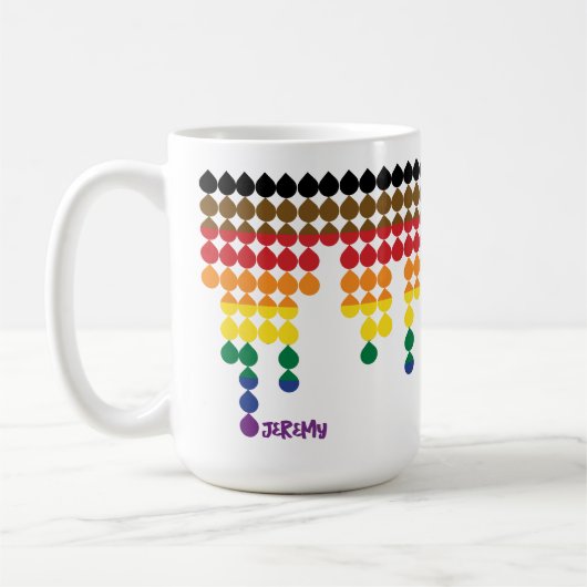 フィラデルフィアゲイプライド州旗の名句Mug コーヒーマグカップ (左)