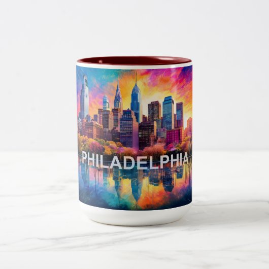 フィラデルフィアシティオブブロザリーラブ ツートーンマグカップ (中央)