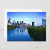 フィラデルフィアシティスカイラインペンシルバニア ポストカード (正面/裏面)