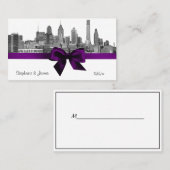 フィラデルフィアスカイラインエッチングBW紫座席表#2 プレイスカード (正面/裏面)