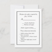 フィラデルフィアスカイラインエッチングBW紫RSVPメニュー 出欠カード (裏面)