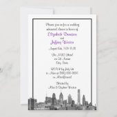 フィラデルフィアスカイラインエッチングBW Purp Vリハーサル 招待状 (裏面)