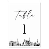 フィラデルフィアスカイラインテーブル番号3.5x5カード テーブルナンバー (裏面)