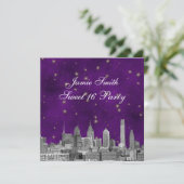 フィラデルフィアスカイラインパープル金ゴールドスタースイート16 招待状 (スタンド正面)