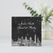 フィラデルフィアスカイラインブラック金ゴールドスタースイート16 招待状 (スタンド正面)